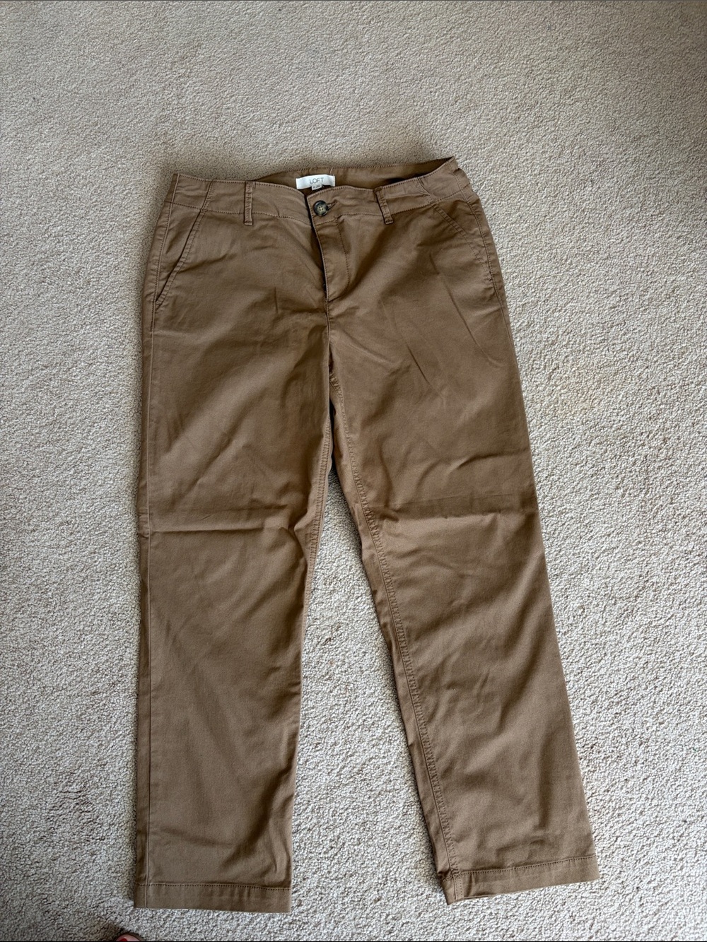 LOFT Tan Straight-Leg Women's Pants